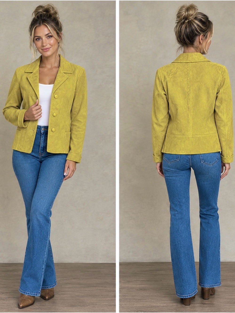 Vintage Suede Blazer Jacket - Picture 3 of 7